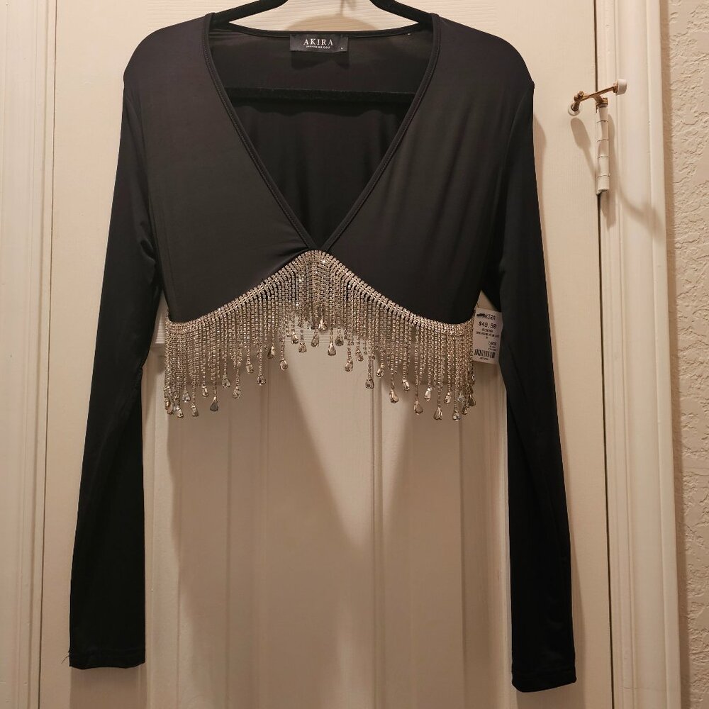 Rhinestone Crop Top